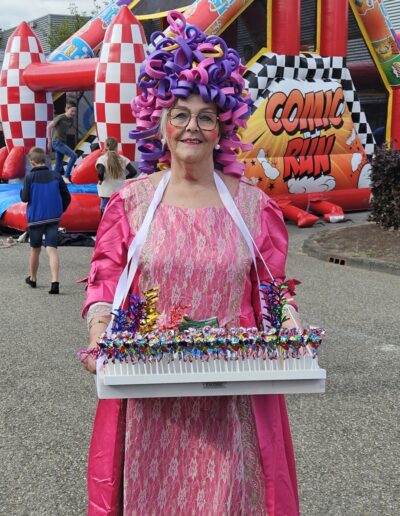 De Candy Lady van Uw Chef Catering bij de heropening van VWD Crucial Temperature Solutions